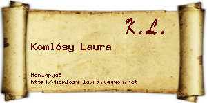 Komlósy Laura névjegykártya