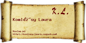 Komlósy Laura névjegykártya